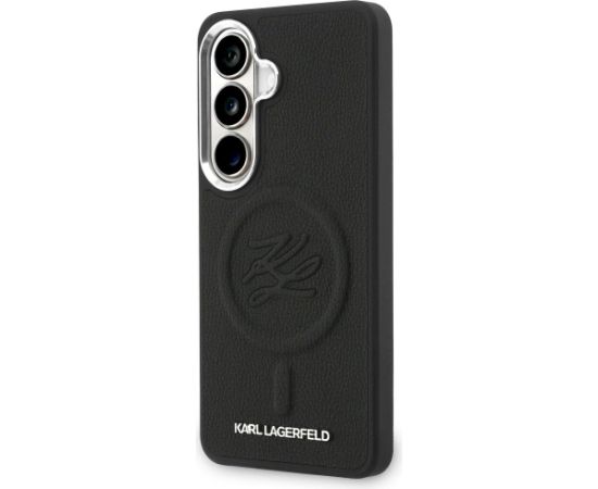 Case Karl Lagerfeld Embossed Ring Initials MagSafe Aizsargapvalks priekš Samsung Galaxy S26 Plus / melns Neoriģinālie Maciņi