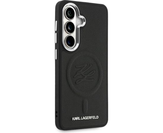 Case Karl Lagerfeld Embossed Ring Initials MagSafe Aizsargapvalks priekš Samsung Galaxy S26 Plus / melns Neoriģinālie Maciņi