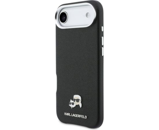 Case Karl Lagerfeld Karl & Choupette Head Pins Saffiano MagSafe Aizsargapvalks priekš iPhone Air / melns Neoriģinālie Maciņi