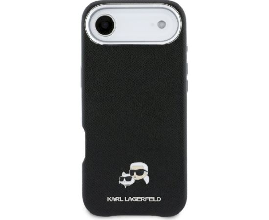 Case Karl Lagerfeld Karl & Choupette Head Pins Saffiano MagSafe Aizsargapvalks priekš iPhone Air / melns Neoriģinālie Maciņi