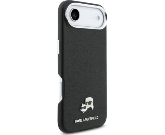 Case Karl Lagerfeld Karl & Choupette Head Pins Saffiano MagSafe Aizsargapvalks priekš iPhone Air / melns Neoriģinālie Maciņi
