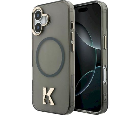 Karl Lagerfeld IML K Head Logo MagSafe Aizsargapvalks priekš iPhone 17 / melns Neoriģinālie Maciņi