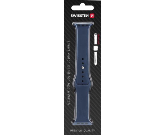 Swissten Cиликоновый Pемешок для Apple Watch 1/2/3/4/5/6 / SE / 38 мм / 40 мм Smart pūlksteņu aksesuāri