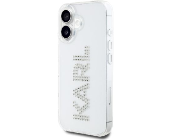 Karl Lagerfeld IML Rhinestones Logo Case Aizsargapvalks priekš iPhone 16 / caurspīdīgs Neoriģinālie Maciņi