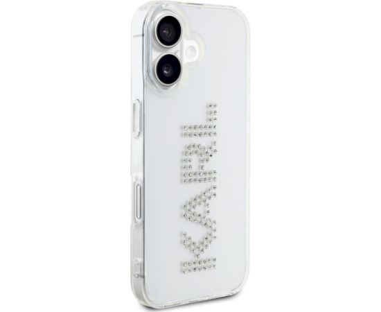 Karl Lagerfeld IML Rhinestones Logo Case Aizsargapvalks priekš iPhone 16 / caurspīdīgs Neoriģinālie Maciņi