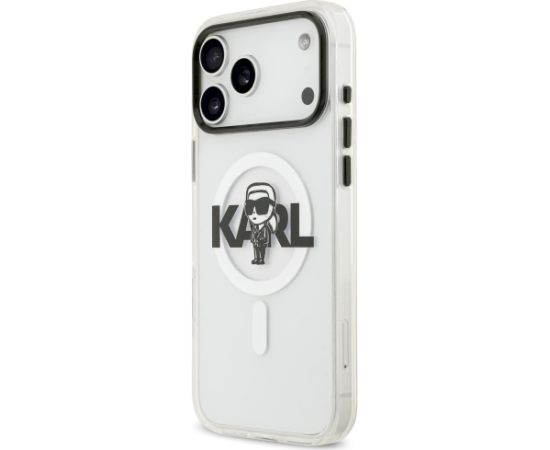 Karl Lagerfeld IML Karl Sketch Logo MagSafe Aizsargapvalks priekš iPhone 17 Pro Max / caurspīdīgs Neoriģinālie Maciņi