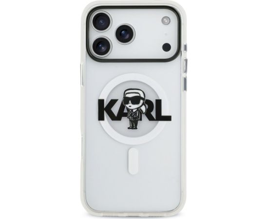 Karl Lagerfeld IML Karl Sketch Logo MagSafe Aizsargapvalks priekš iPhone 17 Pro Max / caurspīdīgs Neoriģinālie Maciņi