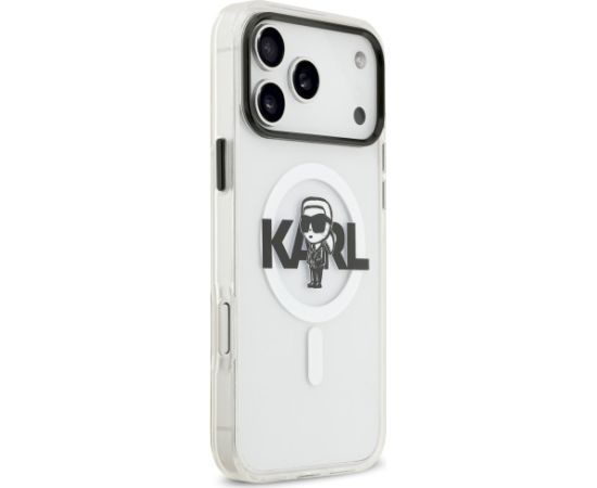 Karl Lagerfeld IML Karl Sketch Logo MagSafe Aizsargapvalks priekš iPhone 17 Pro Max / caurspīdīgs Neoriģinālie Maciņi