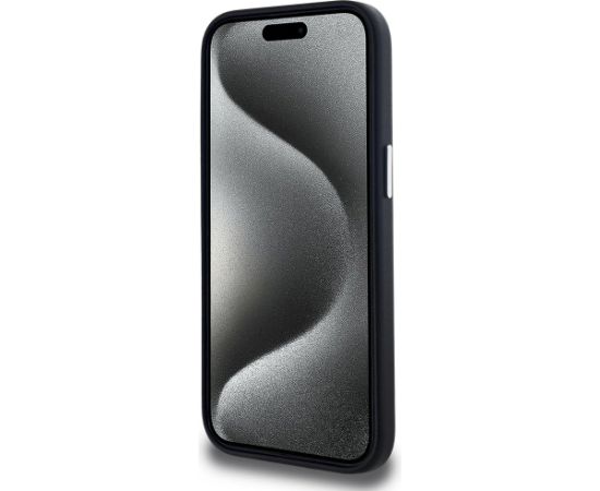 Karl Lagerfeld FW Metal Plate MagSafe Case Aizsargapvalks priekš iPhone 15 / melns Neoriģinālie Maciņi