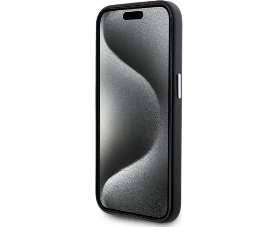Karl Lagerfeld FW Metal Plate MagSafe Aizsargapvalks priekš iPhone 15 Pro Max / melns Neoriģinālie Maciņi