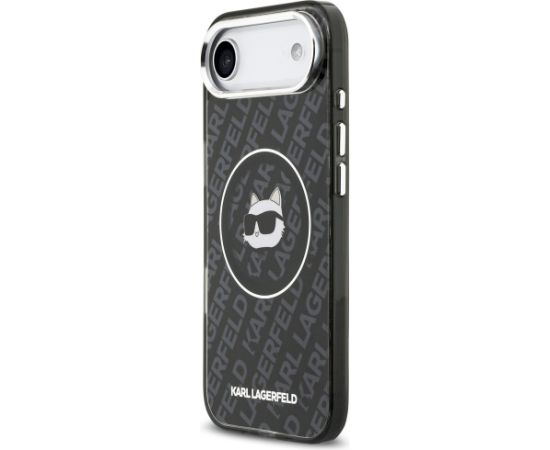 Karl Lagerfeld IML Choupette Head Logo MagSafe Case Aizsargapvalks priekš iPhone Air / melns Neoriģinālie Maciņi