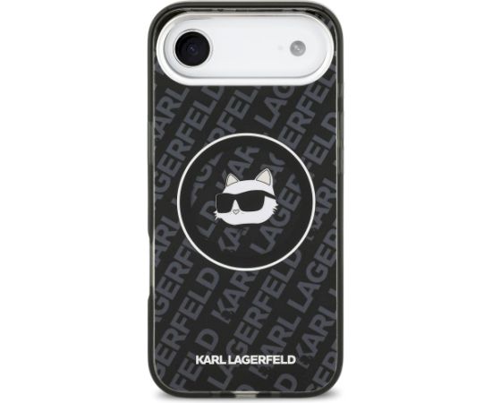 Karl Lagerfeld IML Choupette Head Logo MagSafe Case Aizsargapvalks priekš iPhone Air / melns Neoriģinālie Maciņi