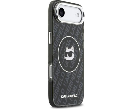 Karl Lagerfeld IML Choupette Head Logo MagSafe Case Aizsargapvalks priekš iPhone Air / melns Neoriģinālie Maciņi