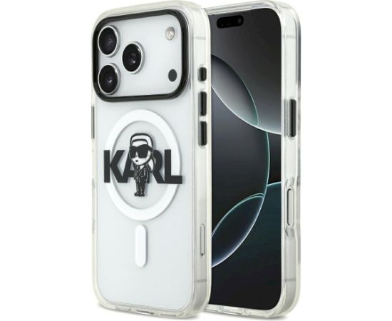 Karl Lagerfeld IML Karl Sketch Logo MagSafe Case Aizsargapvalks priekš iPhone 17 Pro / caurspīdīgs Neoriģinālie Maciņi
