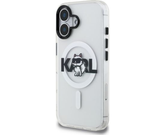 Karl Lagerfeld IML Choupette Sketch Logo MagSafe Case Aizsargapvalks priekš iPhone 17 / caurspīdīgs Neoriģinālie Maciņi