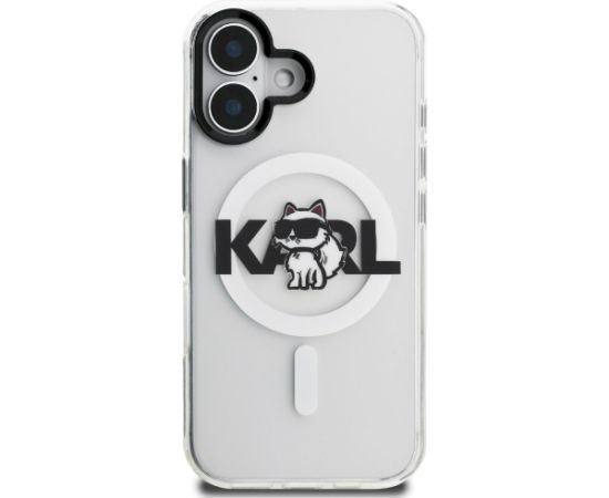 Karl Lagerfeld IML Choupette Sketch Logo MagSafe Case Aizsargapvalks priekš iPhone 17 / caurspīdīgs Neoriģinālie Maciņi