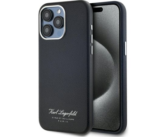 Karl Lagerfeld hotel RSG Aizsargapvalks priekš iPhone 15 Pro / melns Neoriģinālie Maciņi