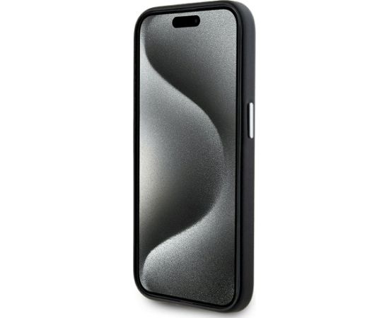 Karl Lagerfeld FW Metal Plate MagSafe Aizsargapvalks priekš iPhone 15 Pro / melns Neoriģinālie Maciņi