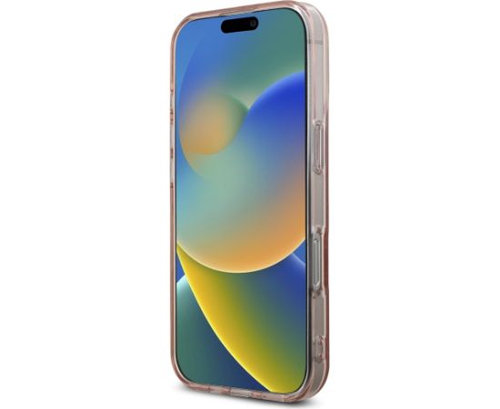 Karl Lagerfeld IML Rhinestones Logo Case Aizsargapvalks priekš iPhone 16 Pro Max / rozā Neoriģinālie Maciņi