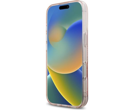 Karl Lagerfeld IML Rhinestones Karl Head Case Aizsargapvalks priekš iPhone 16 Pro / rozā Neoriģinālie Maciņi