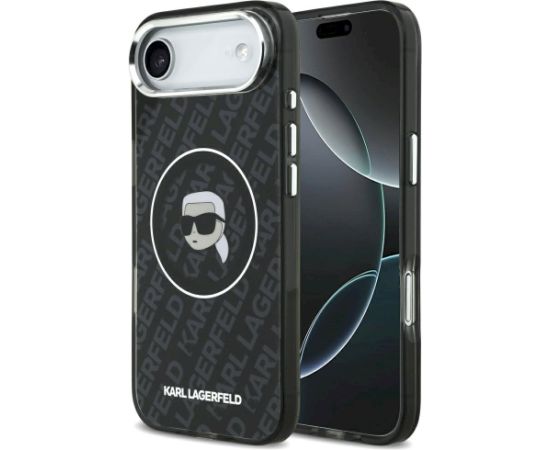 Karl Lagerfeld IML Karl Head Logo MagSafe Case Aizsargapvalks priekš iPhone Air / melns Neoriģinālie Maciņi