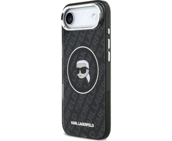Karl Lagerfeld IML Karl Head Logo MagSafe Case Aizsargapvalks priekš iPhone Air / melns Neoriģinālie Maciņi