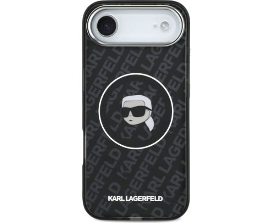 Karl Lagerfeld IML Karl Head Logo MagSafe Case Aizsargapvalks priekš iPhone Air / melns Neoriģinālie Maciņi