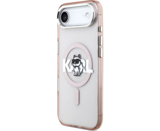 Karl Lagerfeld IML Choupette Sketch Logo MagSafe Case Aizsargapvalks priekš iPhone Air / rozā Neoriģinālie Maciņi