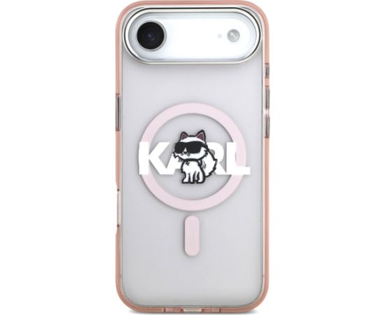 Karl Lagerfeld IML Choupette Sketch Logo MagSafe Case Aizsargapvalks priekš iPhone Air / rozā Neoriģinālie Maciņi