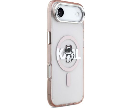 Karl Lagerfeld IML Choupette Sketch Logo MagSafe Case Aizsargapvalks priekš iPhone Air / rozā Neoriģinālie Maciņi