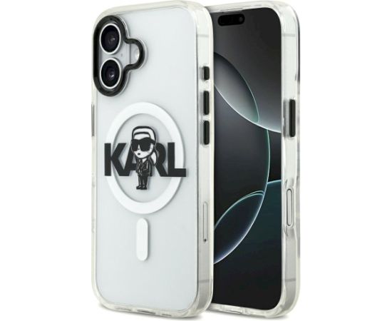 Karl Lagerfeld IML Karl Sketch Logo MagSafe Case Aizsargapvalks priekš iPhone 17 / caurspīdīgs Neoriģinālie Maciņi