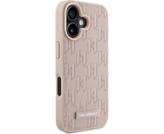 Karl Lagerfeld KLHMP16SPKHPORPP Hot Stamp Magsafe Aizsargapvalks priekš iPhone 16 6.1" / rozā Neoriģinālie Maciņi
