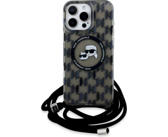 Karl Lagerfeld KLHMP16XHCKCKLCK IML Crossbody Monogram Karl Aizsargapvalks priekš iPhone 16 Pro Max 6.9" / melns Neoriģinālie Maciņi
