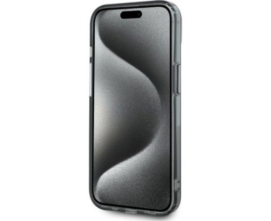 Karl Lagerfeld KLHMP15SHLSCHK Hardcase IML Metal Choupette Head MagSafe Aizsargapvalks priekš iPhone 15 6.1" / melns Neoriģinālie Maciņi