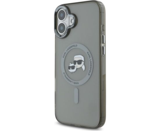 Karl Lagerfeld KLHMP16MHLSKCK Hardcase IML Metal Karl&Choupette Head Aizsargapvalks priekš iPhone 16 Plus 6.7" / melns Neoriģinālie Maciņi