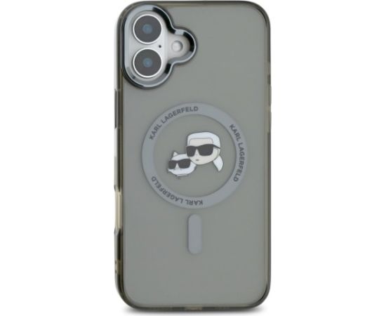 Karl Lagerfeld KLHMP16MHLSKCK Hardcase IML Metal Karl&Choupette Head Aizsargapvalks priekš iPhone 16 Plus 6.7" / melns Neoriģinālie Maciņi