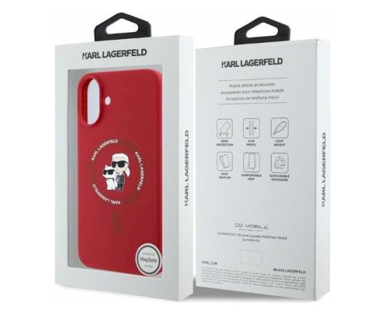 Karl Lagerfeld KLHMP16SSCMKCRHR Aizsargapvalks priekš iPhone 16 6.1" / sarkans Neoriģinālie Maciņi