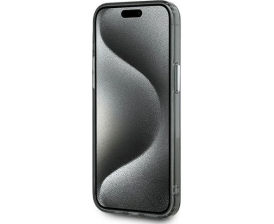 Karl Lagerfeld KLHMP15LHMCKMHK IML Monogram Karl&Choupette Head MagSa Aizsargapvalks priekš iPhone 15 Pro 6.1" / melns Neoriģinālie Maciņi