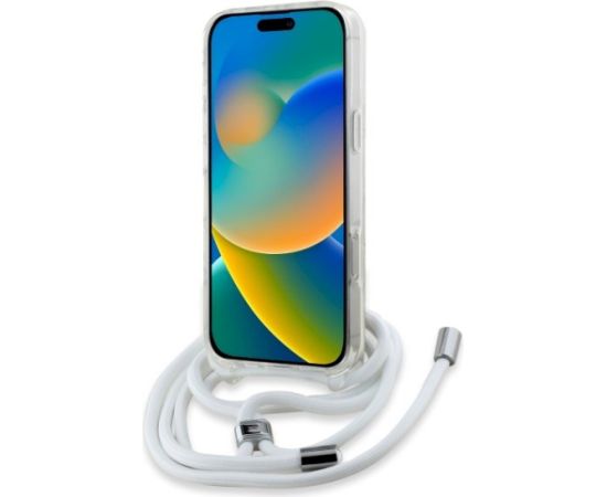 Karl Lagerfeld KLHMP16LHCCHNT Aizsargapvalks priekš iPhone 16 Pro 6.3" transparent IML Choupette Head & Cord Mag Neoriģinālie Maciņi