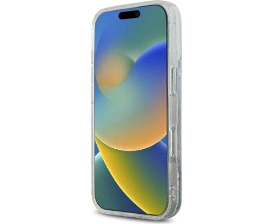 Karl Lagerfeld KLHMP16LLGKISGH Liquid Glitter Karl Head MagSafe Aizsargapvalks priekš iPhone 16 Pro 6.3" / caurspīdīgs Neoriģinālie Maciņi