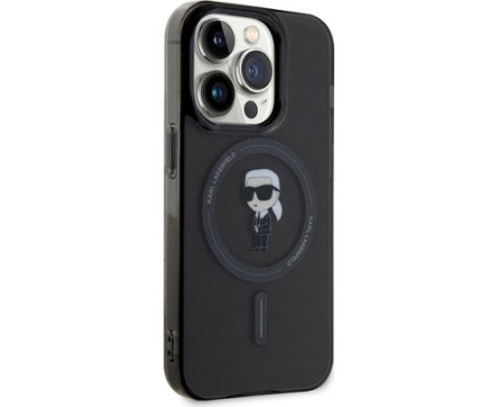 Karl Lagerfeld KLHMP15LHFCKNOK Aizsargapvalks priekš iPhone 15 Pro 6.1" hardcase IML Ikonik MagSafe / melns Neoriģinālie Maciņi