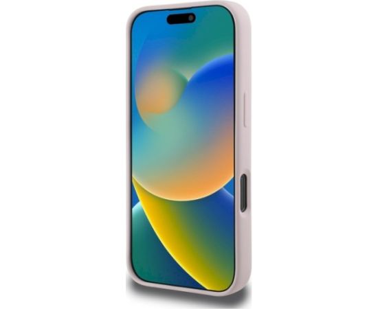 Karl Lagerfeld KLHMP16LSKCHPPLP Hardcase Silicone Double Heads Print Aizsargapvalks priekš iPhone 16 Pro 6.3" / rozā Neoriģinālie Maciņi