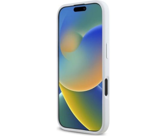 Karl Lagerfeld KLHMP16SSCMKMPCH Hardcase Silicone Initial Metal Logo Ma Aizsargapvalks priekš iPhone 16 6,1" / balts Neoriģinālie Maciņi