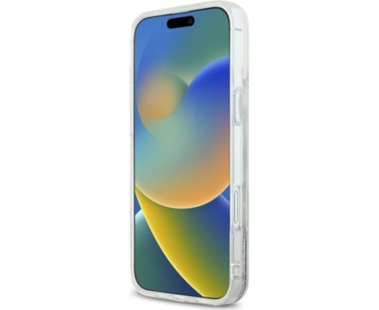 Karl Lagerfeld KLHMP16SLGKISGH Aizsargapvalks priekš iPhone 16 6.1" transparent Liquid Glitter Karl Head Magsafe Neoriģinālie Maciņi
