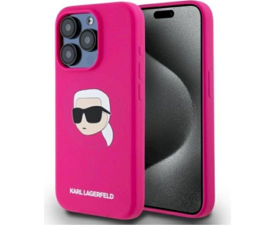 Karl Lagerfeld KLHMP15LSKHPPLF Aizsargapvalks priekš iPhone 15 Pro 6.1" / fuksija Neoriģinālie Maciņi