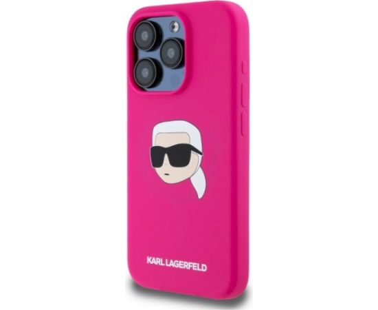 Karl Lagerfeld KLHMP15LSKHPPLF Aizsargapvalks priekš iPhone 15 Pro 6.1" / fuksija Neoriģinālie Maciņi