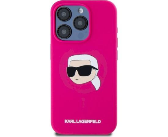 Karl Lagerfeld KLHMP15LSKHPPLF Aizsargapvalks priekš iPhone 15 Pro 6.1" / fuksija Neoriģinālie Maciņi