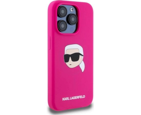 Karl Lagerfeld KLHMP15LSKHPPLF Aizsargapvalks priekš iPhone 15 Pro 6.1" / fuksija Neoriģinālie Maciņi