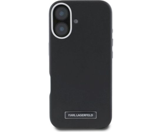 Karl Lagerfeld KLHMP16SPGMSRPK Hardcase FW Metal Plate MagSafe Aizsargapvalks priekš iPhone 16 6.1" / melns Neoriģinālie Maciņi