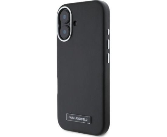 Karl Lagerfeld KLHMP16SPGMSRPK Hardcase FW Metal Plate MagSafe Aizsargapvalks priekš iPhone 16 6.1" / melns Neoriģinālie Maciņi